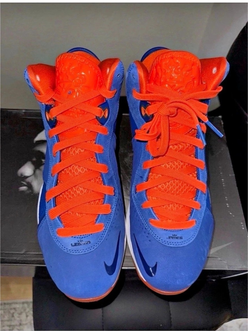 Nike LeBron VIII QS Men's Sneakers Blue & Orange US 10 Brand New